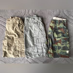 Carters Boy Cargo Shorts THREE pair!